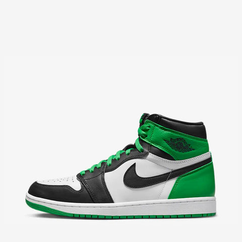 Air Jordan 1 High Black and Lucky Green - Sneakers