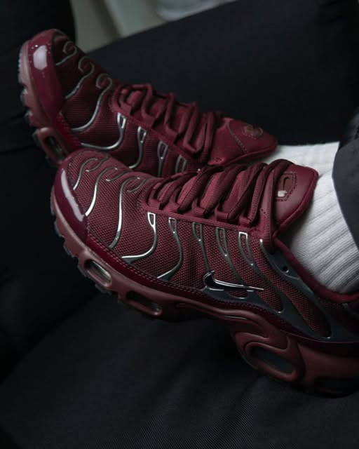 Wmns Nike Air Max Plus SE Night Maroon Metallic Silver