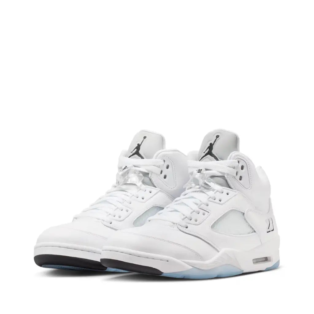 Air Jordan 5 Retro OG White and Metallic Silver - Sneakers