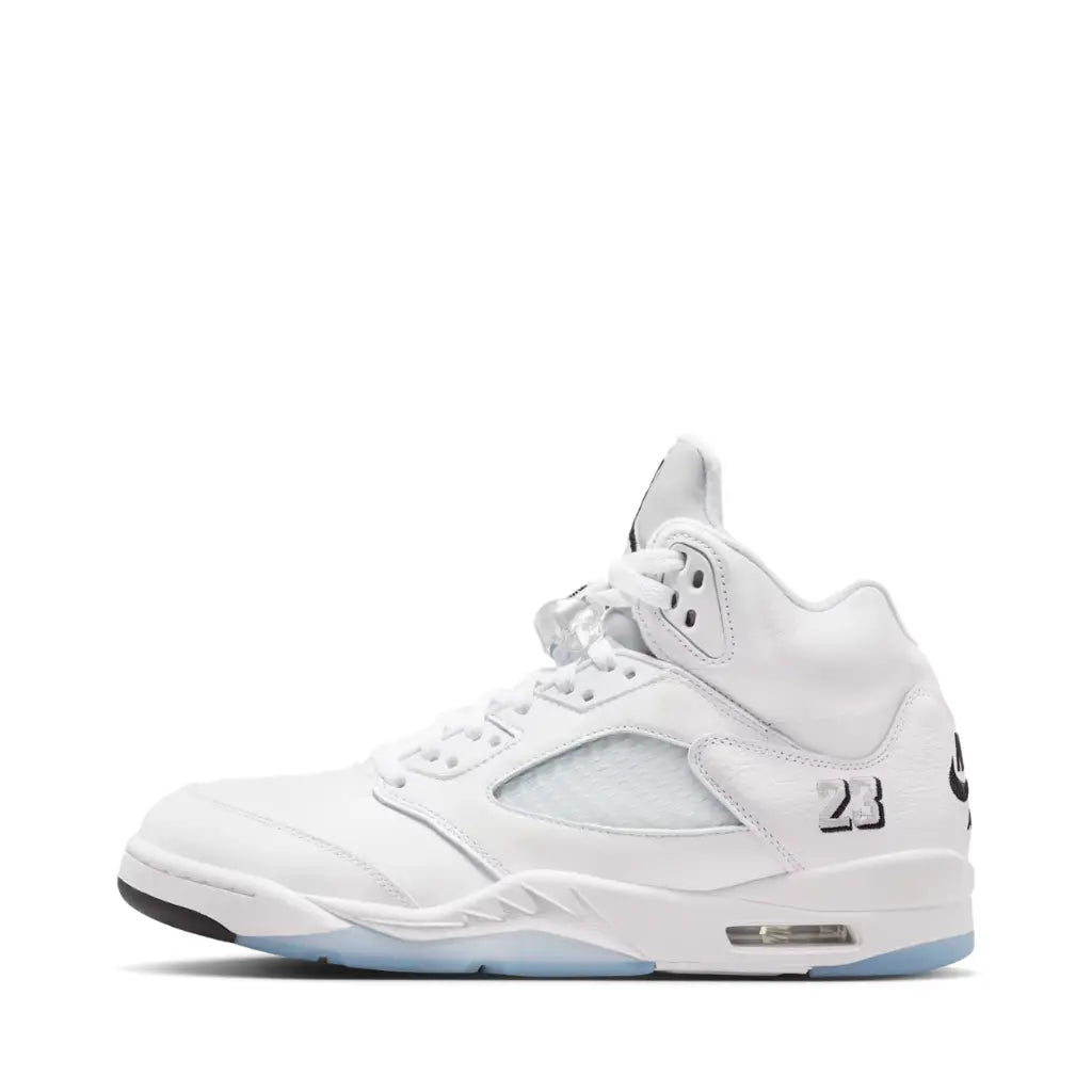 Air Jordan 5 Retro OG White and Metallic Silver - Sneakers